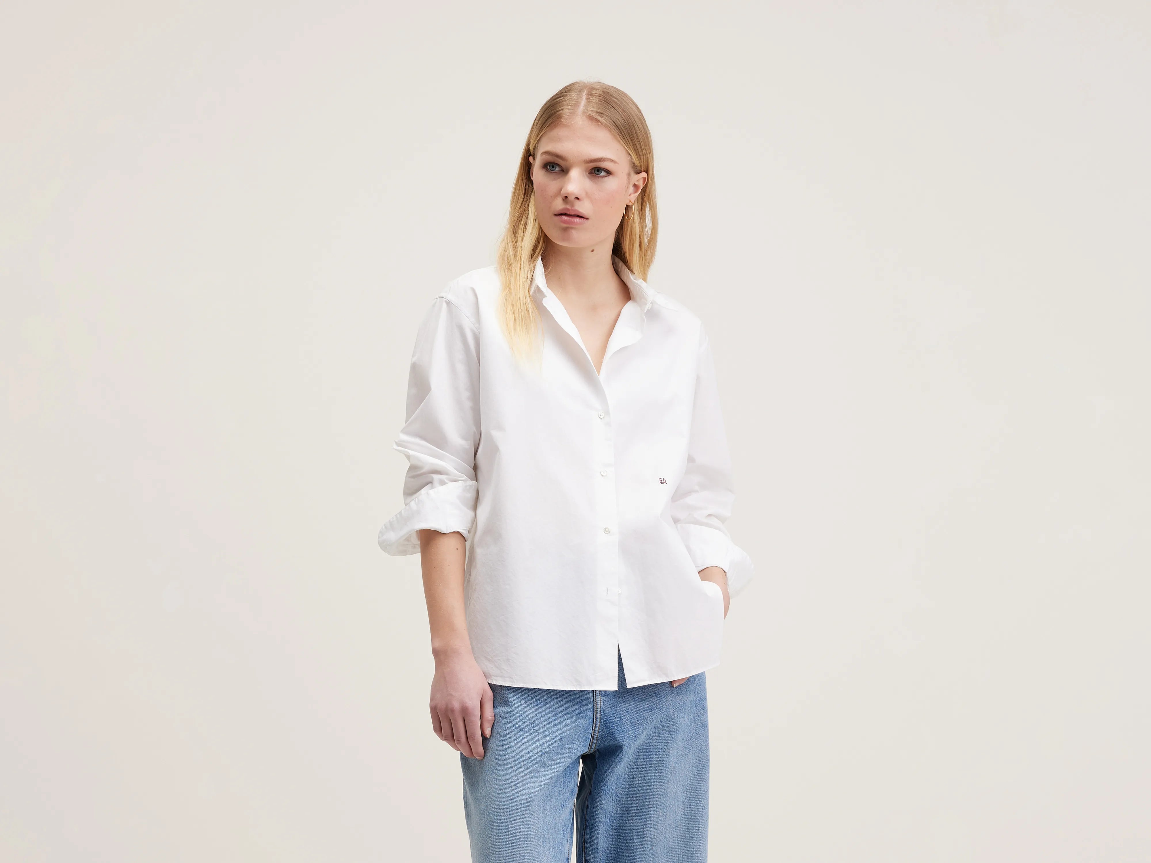 Gastoo poplin shirt (242 / W / WHITE)