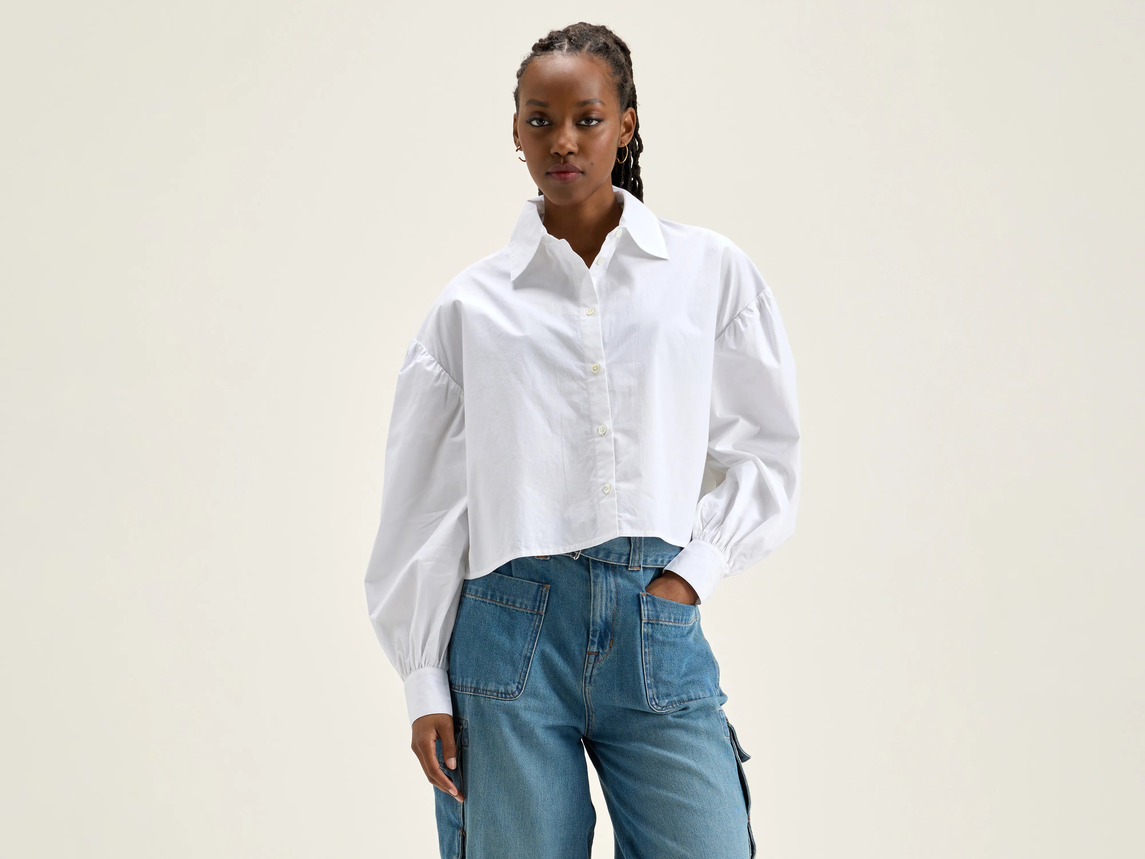 Kinga poplin shirt (242 / W / WHITE)